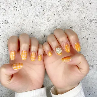 セミロング カラー パーマ ヘアアレンジ メンズ キッズ ネイル マツエク・マツパ Salon Ｋのネイルデザイン