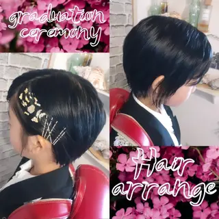 ショート ヘアアレンジ GR 髪質改善トリートメント×ヘッドスパ【ジーアール】所属・🌺中村🌺毎日楽し くなる髪をご提案✨のヘアスタイル