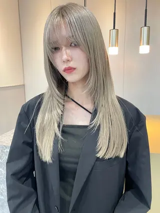 セミロング カラー シールエクステ/ 肥田野裕人のヘアスタイル