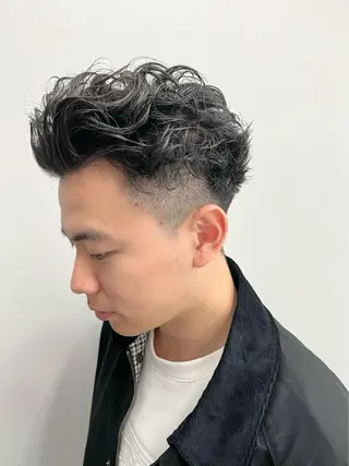 ショート パーマ メンズ ニュアンスパーマ/ ウルフ/ときなのヘアスタイル
