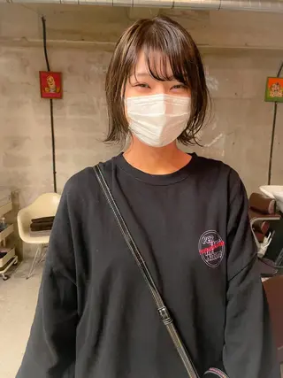 ミディアム カラー パーマ/レイヤー 岩山丈一郎のヘアスタイル