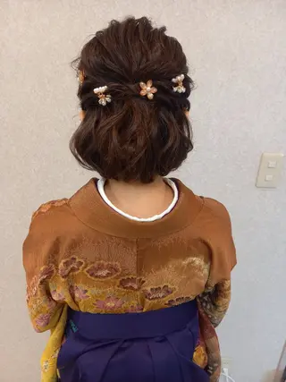 ショート ヘアアレンジ bright所属・miku ヘアセット/着付けのヘアスタイル