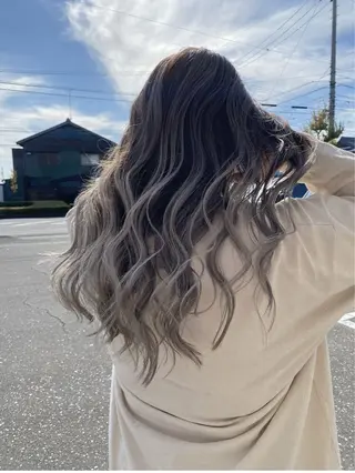 セミロング カラー 名古屋／デザイン／ ブリーチ/松井亮磨のヘアスタイル