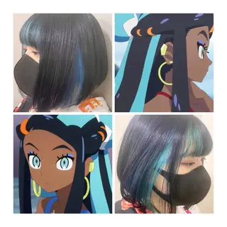 ショート カラー GARU-ガル-所属・TSUNO🦖 派手髪/オタク美容師のヘアスタイル