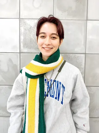 ショート カラー パーマ /レイヤー 榛地渉馬 /矢場町のヘアスタイル