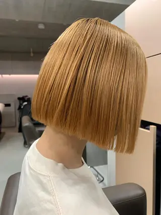 ショート カラー ボブパーマコテ巻き風 パーマNo1深江秀平のヘアスタイル