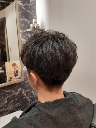 パーマ ショート ラヴィ・ザ・バーバー所属・佐々木 良佑のヘアスタイル