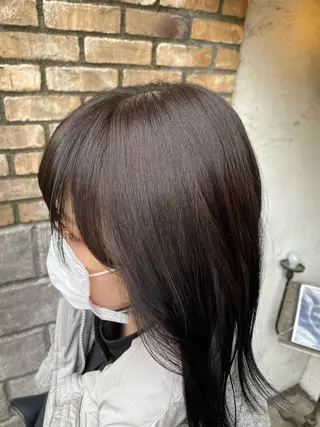 セミロング カラー お任せヘア☘️☘️ 及川渚のヘアスタイル