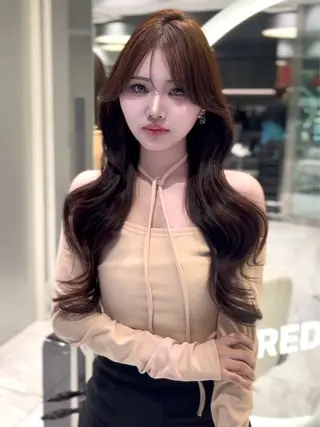 ロング カラー ヘアアレンジ RioN/網紅ヘア 🩶透明感艶カラーのヘアスタイル