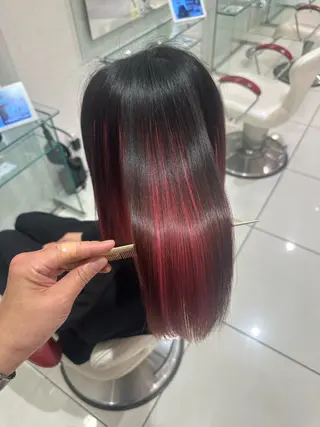 セミロング 縮毛矯正/似合わせ EARTH岐阜髙橋のヘアスタイル