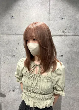 ミディアム カラー 透明感カラー/ベージ ュ/HIKARU🌿のヘアスタイル