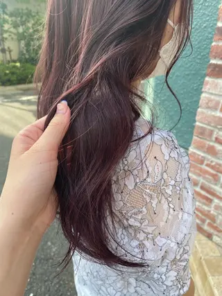 ロング カラー 関口 桃花🌷 暖色カラーのヘアスタイル