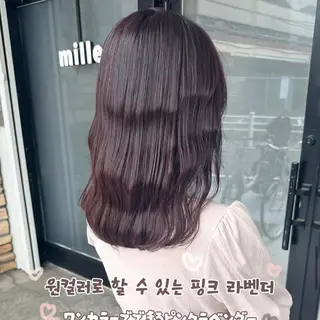 ミディアム カラー 한국 스타일ෆ˚* 🎀オビツメイ🎀のヘアスタイル