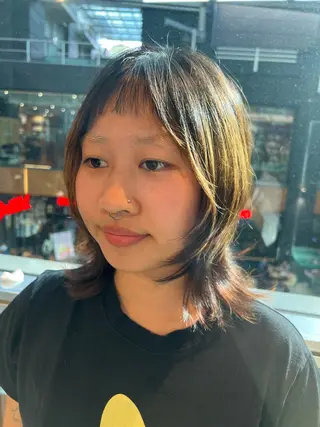 ミディアム 舟橋 瑞稀のヘアスタイル