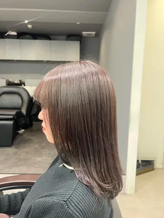 ミディアム カラー kei/透明感カラー /縮毛矯正/メンズのヘアスタイル