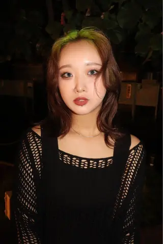 セミロング カラー ヘアアレンジ @kyoniyy KYONIのヘアスタイル