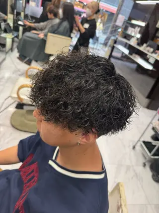 ショート パーマ ヘアアレンジ メンズ 目黒 碧人のヘアスタイル