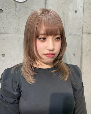 ミディアム ハイトーン/ブリーチ /ウルフ⛓️MAKIのヘアスタイル