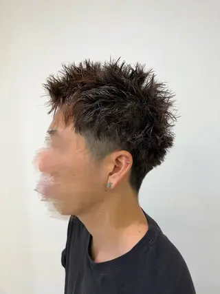 パーマ メンズ メンズパーマ/ スパイキー/フェードのヘアスタイル