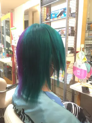 ミディアム カラー たけい ゆうきのヘアスタイル