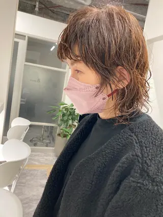 ミディアム Izumi所属・ヨシアキ/パーマ/ ウルフ/ボブ/メンズのヘアスタイル