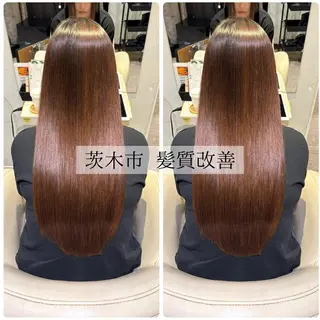 ロング はるか/阪急茨木/髪 質改善/透明感カラーのヘアスタイル