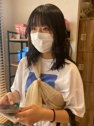 セミロング カラー ヘアアレンジ パーマ指名No1 /namiのヘアスタイル