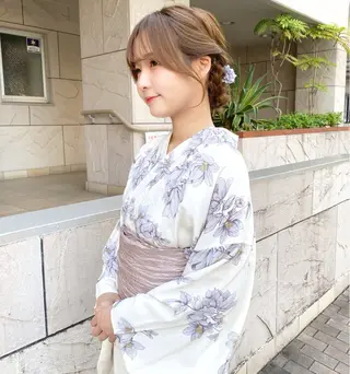 ヘアアレンジ mizuki/ピンク ベージュ.レイヤーのヘアスタイル