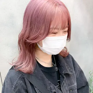 ミディアム カラー raika .のヘアスタイル