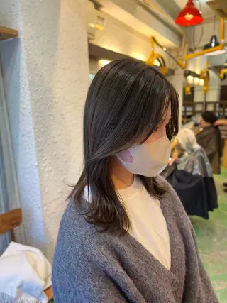 ミディアム カラー うるツヤハイトーン✨ /西川郁巳のヘアスタイル