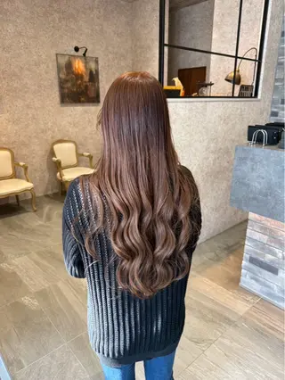 ロング カラー earth尾形美穂 🫧髪質改善縮毛🫧のヘアスタイル