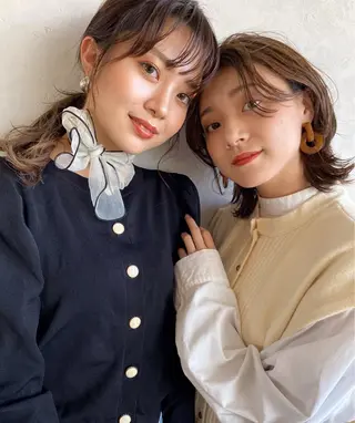 カラー nono/パーマ /顔まわりカット🐈のヘアスタイル