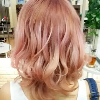 ミディアム カラー 下妻 カラーエクステ難波のヘアスタイル