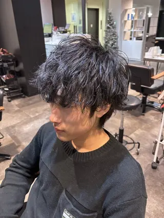 ショート パーマ 穐田 航のヘアスタイル
