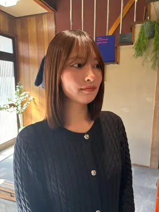 ミディアム 中津/トレンドカラー /美馬本紅亜のヘアスタイル