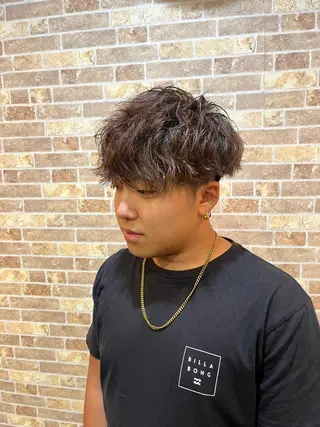 ショート カラー パーマ メンズ Hair creation Andz所属・🐼メンズ特化🐼 ✂️福田凌央✂️のヘアスタイル