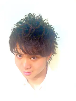 ショート パーマ メンズ 大木 拓瑞のヘアスタイル