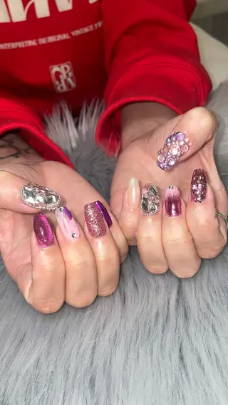 ネイル RICO NAIL所属・RICO Nail パーツつけ放題🌈のネイルデザイン