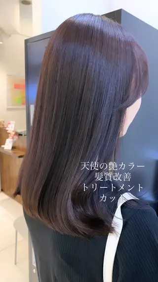 ミディアム カラー 似合わせカラー/艶 髪質改善/ヨシザキのヘアスタイル