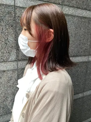 ミディアム カラー 美髪改善・ブリーチ tadasuke⭐️のヘアスタイル