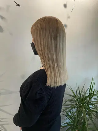 ミディアム カラー ハイトーンカラー RYUのヘアスタイル