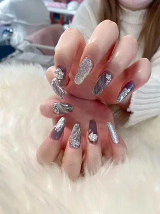 ロング 💜MIYA nail川崎店のネイルデザイン