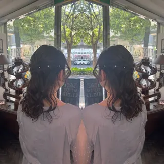 ミディアム ヘアアレンジ ☻モエカ/ハイトーン アレンジ☻のヘアスタイル