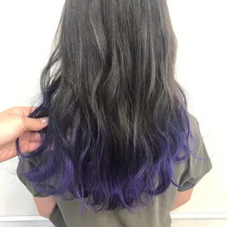 ロング カラー エクステ ハイトーン 💭黒崎ハルカのヘアスタイル