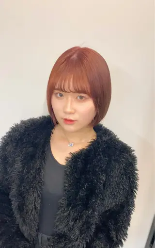 ショート カラー sunc所属・梅田l大人韓国ヘア レイヤー×艶カラーのヘアスタイル
