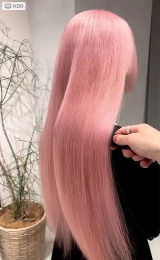 ロング 渋谷ハイトーン/ デザインカラー阿部のヘアスタイル