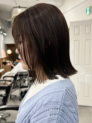 ミディアム カラー レイヤーボブ/ 艶カラー/サナ🌼のヘアスタイル