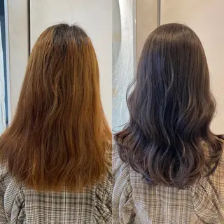 セミロング カラー On所属・顔まわりカット🌟 くびれヘア/寺門遥輝のヘアスタイル