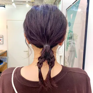 セミロング カラー ヘアアレンジ 暖色カラー/天神/ ヘイマサクラのヘアスタイル