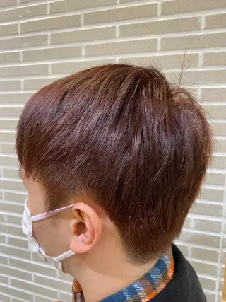 カラー メンズ 赤本悠斗波巻きパーマ メンズパーマのヘアスタイル